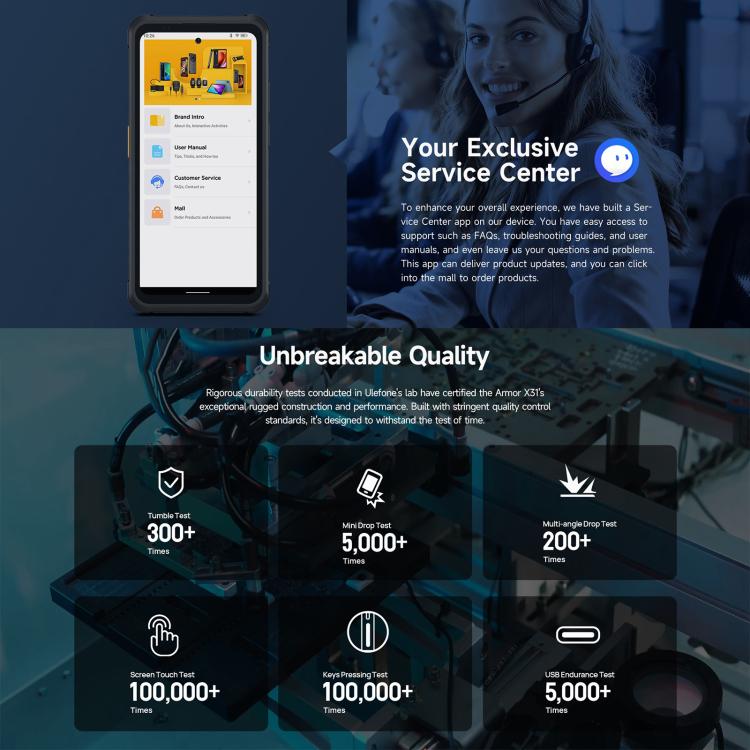 Ulefone Armor X31, 6GB+128GB, Night Vision, IP68/IP69K Rugged Phone, 6.56 inch Android 14 MediaTek Helio G91 Octa Core, Network: 4G, NFC, OTG, Armor X31