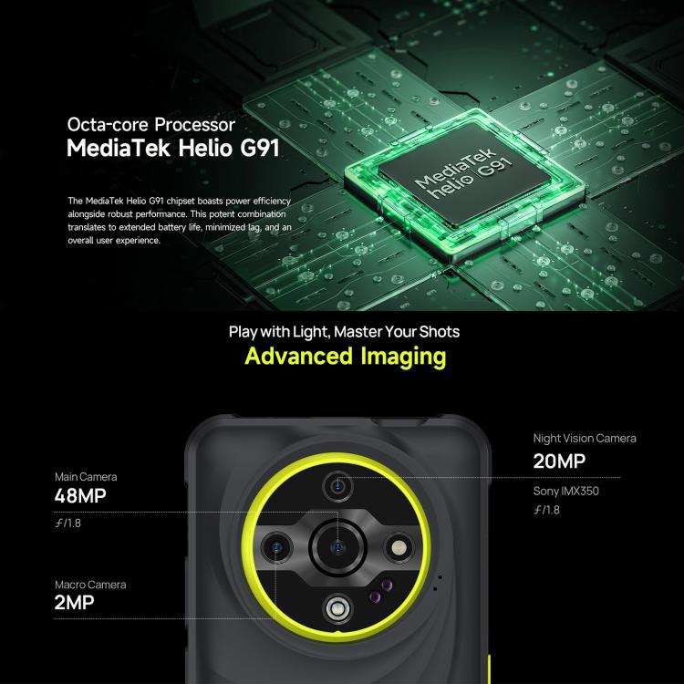 Ulefone Armor X31, 6GB+128GB, Night Vision, IP68/IP69K Rugged Phone, 6.56 inch Android 14 MediaTek Helio G91 Octa Core, Network: 4G, NFC, OTG, Armor X31
