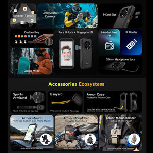 Ulefone Armor X32 Pro 5G, 8GB+256GB, Night Vision, IP68/IP69K Rugged Phone, 5.65 inch Android 14 MediaTek Dimensity 6300 Octa Core, Network: 5G, NFC, OTG, Armor X32 Pro 5G