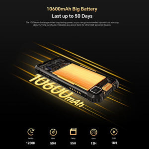 Oukitel WP23 Plus Rugged Phone, 8GB+256GB, 6.52 inch Android 14.0Unisoc T606 Octa-core, NFC, OTG, Network: 4G, WP23 Plus