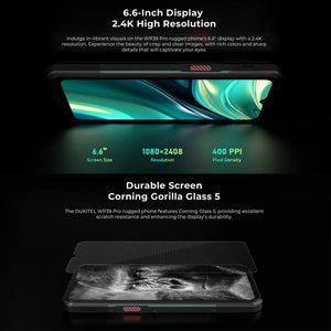Oukitel WP39 Pro 5G Rugged Phone, 12GB+512GB, Night Vision, Fingerprint Identification, 6.6 inch Android 14 MediaTek Dimensity 6300 Octa Core, NFC, OTG, Network: 5G, WP39 Pro 5G