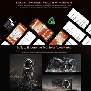 Oukitel WP55 Pro 5G Rugged Phone, 16GB+512GB, 108MP Camera, Fingerprint Identification, 6.6 inch Android 15 MediaTek Dimensity 7025 Octa Core, NFC, OTG, Network: 5G, WP55 Pro