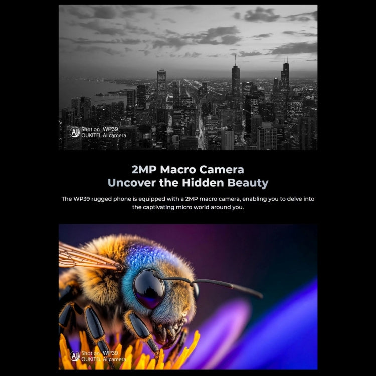 Oukitel WP39 Pro 5G Rugged Phone, 6GB+256GB, Night Vision, Fingerprint Identification, 6.6 inch MediaTek Dimensity 6100+ Octa Core, NFC, OTG, Network: 5G, WP39 5G