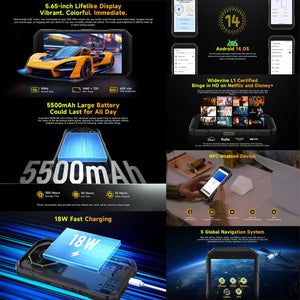 Ulefone Armor X32 Rugged Phone, 8GB+256GB, Night Vision, 5.65 inch Android 14 MediaTek Helio G91 Octa Core, Network: 4G, NFC, OTG
