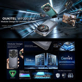 Oukitel WP200 Pro 5G Rugged Phone, 24GB+1TB, Screen Fingerprint, 6.7 inch Android 15.0 MTK Dimensity 8200 Octa-Core, NFC, OTG, Network: 5G