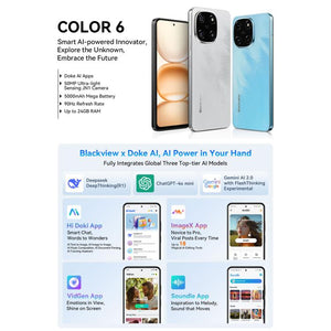 Blackview COLOR 6, 8GB+128GB, Fingerprint & Face Identification, 6.67 inch Android 15 MediaTek Helio G81 Octa Core, Network: 4G, 8GB+128GB