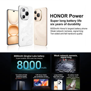 Honor Power, 8GB+256GB, Screen Fingerprint, 6.78 inch MagicOS 9.0 Snapdragon 7 Gen 3 Octa Core, Network: 5G, NFC, OTG, 8GB+256GB