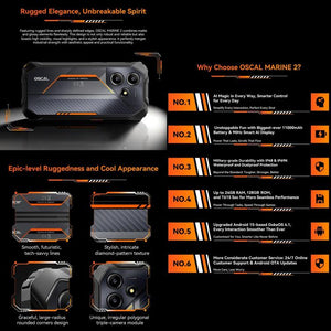 Blackview Oscal Marine 2, 8GB+256GB, 6.56 inch Android 15 Unisoc UMS9230E T615 Octa Core, Network: 4G, OTG, NFC, 8GB+128GB