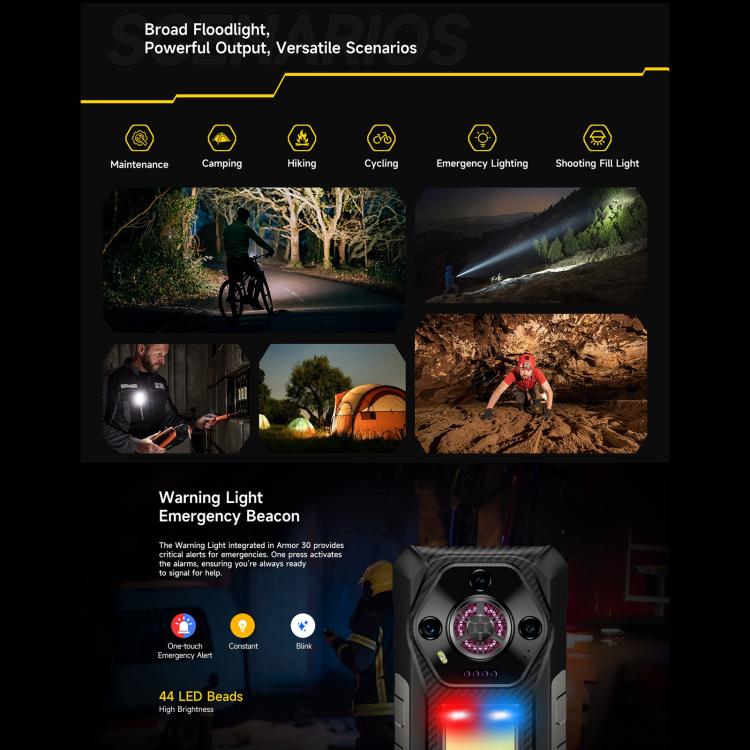 Ulefone Armor 30, 12GB+512GB, Night Vision, IP68/IP69K Rugged Phone, 6.95 inch Android 15 MediaTek Helio G100 Octa Core, Network: 4G, NFC, OTG, Armor 30