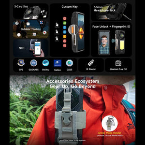 Ulefone Armor 33 Rugged Phone, 12GB+512GB, 6.95 inch Android 15 MediaTek Helio G100 Octa Core, Network: 4G, OTG, NFC, LED Light, Armor 33