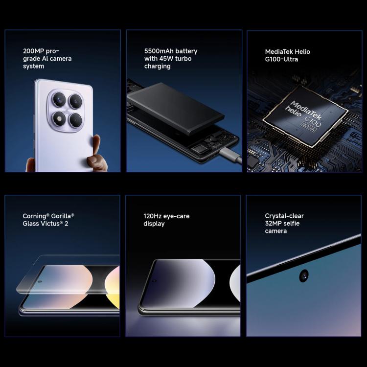 Xiaomi Redmi Note 14 Pro 4G Global, 8GB+256GB, In-screen Fingerprint, 6.67 inch Xiaomi HyperOS Helio G100-Ultra Octa Core, NFC, Network: 4G, Note 14 Pro 4G, 8GB+256GB(Blue), Note 14 Pro 4G, 8GB+256GB(Black)