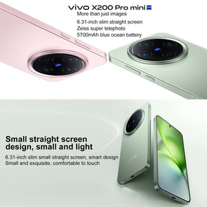 vivo X200 Pro mini, 12GB+256GB, Face ID / Screen Fingerprint Identification, 6.31 inch Android 15 Dimensity 9400 Octa Core, OTG, NFC, Network: 5G, Support Google Play, 12GB+256GB