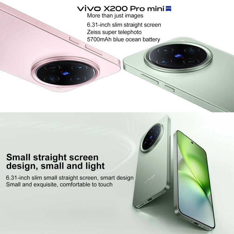 vivo X200 Pro mini, 16GB+512GB, Face ID / Screen Fingerprint Identification, 6.31 inch Android 15 Dimensity 9400 Octa Core, OTG, NFC, Network: 5G, Support Google Play, 16GB+512GB