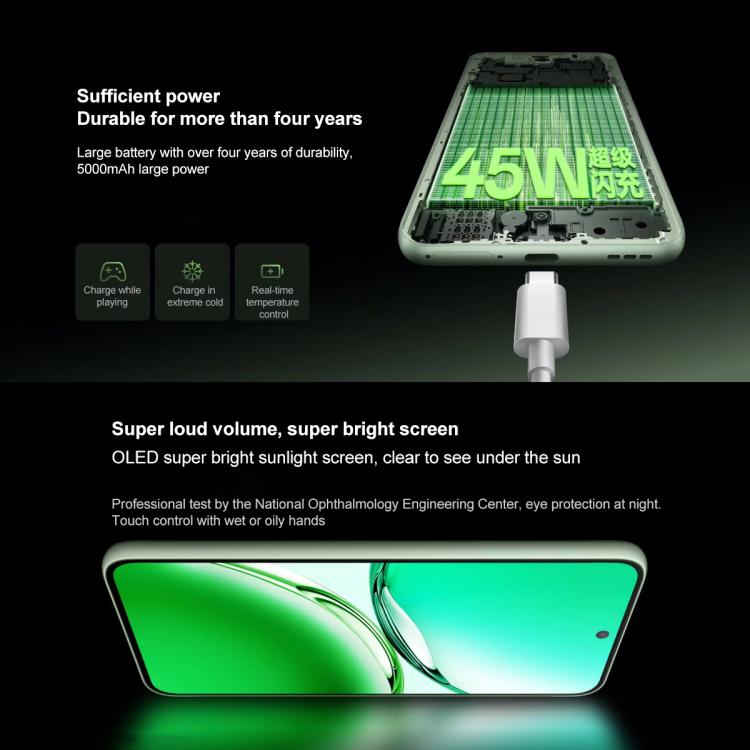 OPPO A3, 8GB+256GB, Screen Fingerprint,  6.7 inch ColorOS 14.0 Qualcomm Snapdragon 695 5G Octa Core, OTG, Network: 5G