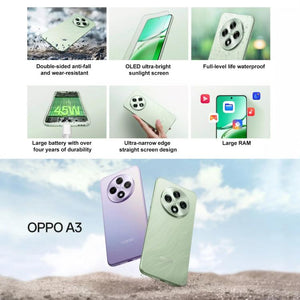 OPPO A3, 12GB+256GB, Screen Fingerprint,  6.7 inch ColorOS 14.0 Qualcomm Snapdragon 695 5G Octa Core, OTG, Network: 5G