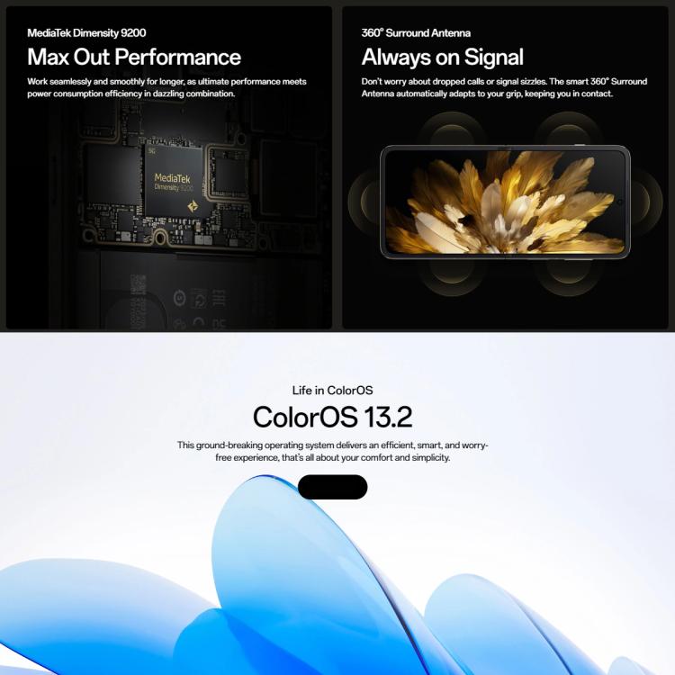 OPPO Find N3 Flip AI, 12GB+256GB, Face ID & Side Fingerprint Identification, 6.8 inch + 3.26 inch Screen ColorOS 13.2 Dimensity 9200 Octa Core, Network: 5G, 12GB+256GB