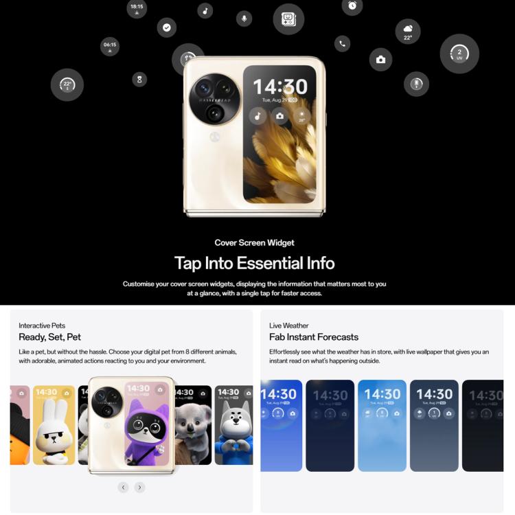 OPPO Find N3 Flip AI, 12GB+256GB, Face ID & Side Fingerprint Identification, 6.8 inch + 3.26 inch Screen ColorOS 13.2 Dimensity 9200 Octa Core, Network: 5G, 12GB+256GB