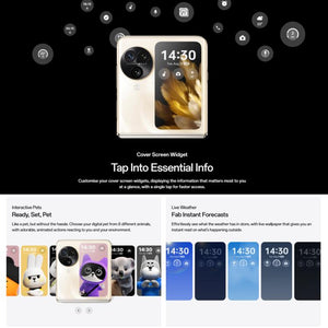 OPPO Find N3 Flip AI, 12GB+512GB, Face ID & Side Fingerprint Identification, 6.8 inch + 3.26 inch Screen ColorOS 13.2 Dimensity 9200 Octa Core, Network: 5G