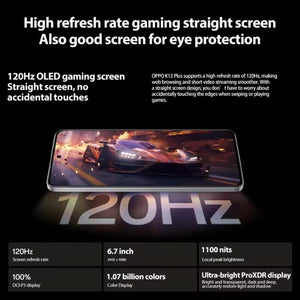 OPPO K12 Plus, 8GB+256GB, Screen Fingerprint, 6.7 inch ColorOS 14.0 Qualcomm Snapdragon 7 Gen 3 Octa Core, OTG, NFC, Network: 5G