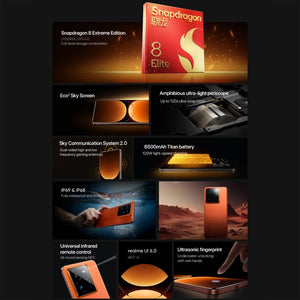 Realme GT7 Pro, 12GB+512GB, 6.78 inch Android 15 / Realme UI 6.0 Snapdragon 8 Elite Octa Core, NFC, Network: 5G, Support Google Play, 12GB+512GB