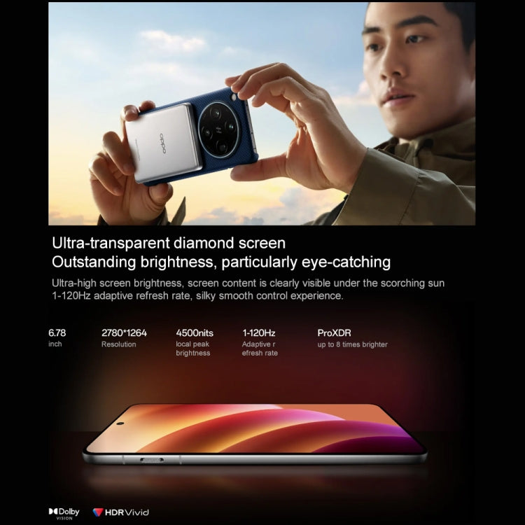 OPPO Find X8 Pro AI Phone, 16GB+1TB, Screen Fingerprint, 6.78 inch ColorOS 15 Dimensity 9400 Octa Core up to 3.626GHz, NFC, OTG, Network: 5G