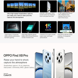 OPPO Find X8 Pro AI Phone, 16GB+512GB, Screen Fingerprint, 6.78 inch ColorOS 15 Dimensity 9400 Octa Core up to 3.626GHz, NFC, OTG, Network: 5G, Find X8 Pro, 16GB+512GB, Find X8 Pro 16GB+512GB, Find X8 Pro AI Phone, 16GB+512GB