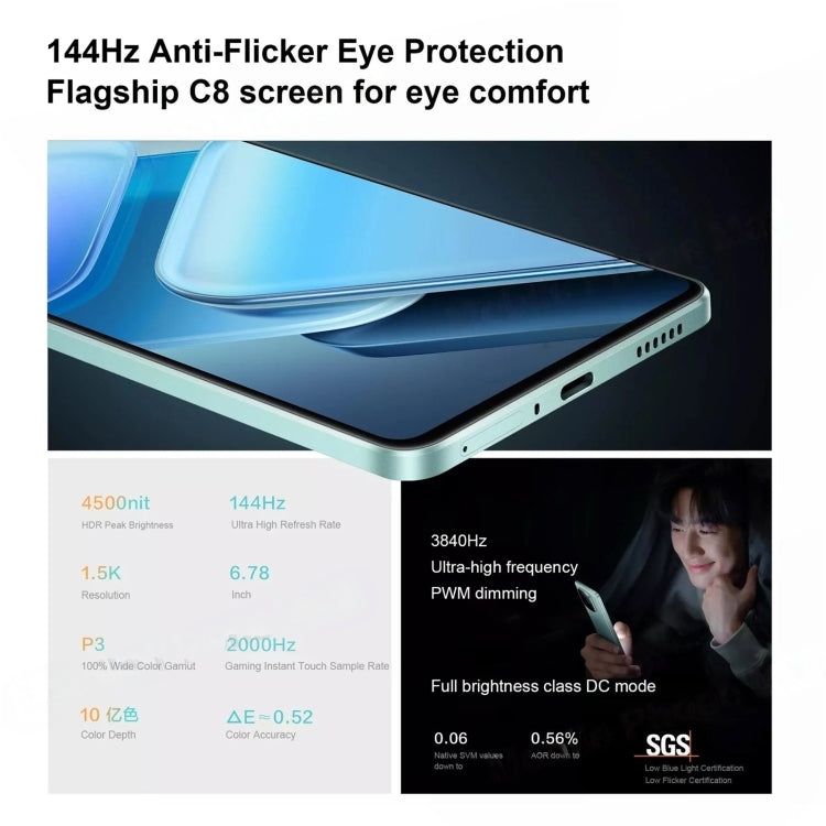 vivo iQOO Z9 Turbo, Dual Back Cameras, 12GB+256GB, Face ID Screen Fingerprint Identification, 6.78 inch Android 14.0 OriginOS 4 Snapdragon 8s Gen 3 Octa Core 3.0GHz, OTG, NFC, Network: 5G, Support Google Play