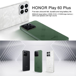Honor Play 60 Plus 5G, 12GB+256GB, 6.77 inch MagicOS 8.0 Qualcomm Snapdragon 4 Octa Core up to 2.5GHz, Network: 5G, OTG, 12GB+256GB