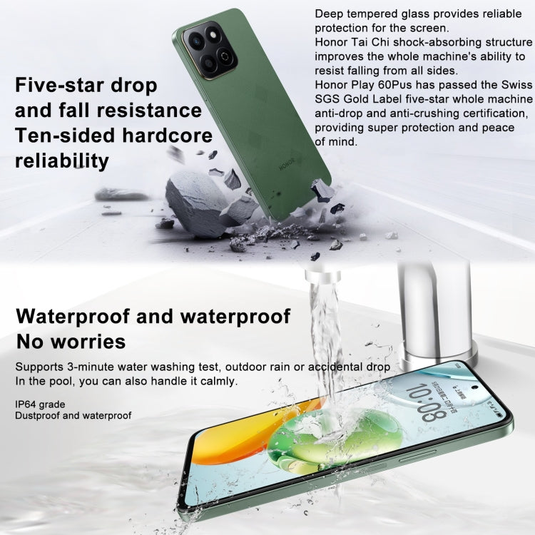 Honor Play 60 Plus 5G, 12GB+256GB, 6.77 inch MagicOS 8.0 Qualcomm Snapdragon 4 Octa Core up to 2.5GHz, Network: 5G, OTG, 12GB+256GB