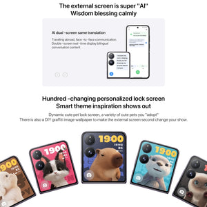 Xiaomi MIX Flip, 12GB+512GB, 6.86 inch + 4.01 inch Xiaomi HyperOS Snapdragon 8 Gen 3 Octa Core 4nm up to 3.3GHz, NFC, Network: 5G