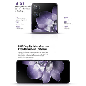 Xiaomi MIX Flip, 12GB+512GB, 6.86 inch + 4.01 inch Xiaomi HyperOS Snapdragon 8 Gen 3 Octa Core 4nm up to 3.3GHz, NFC, Network: 5G