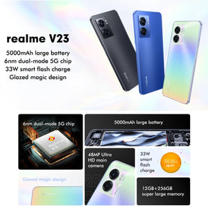 Dual Back Cameras, Side Fingerprint Identification, 5000mAh Battery, 6.58 inch Realme UI 3.0 / Android 12 MediaTek Dimensity 810 Octa Core up to 2.4GHz, Network: 5G, Support Google Play