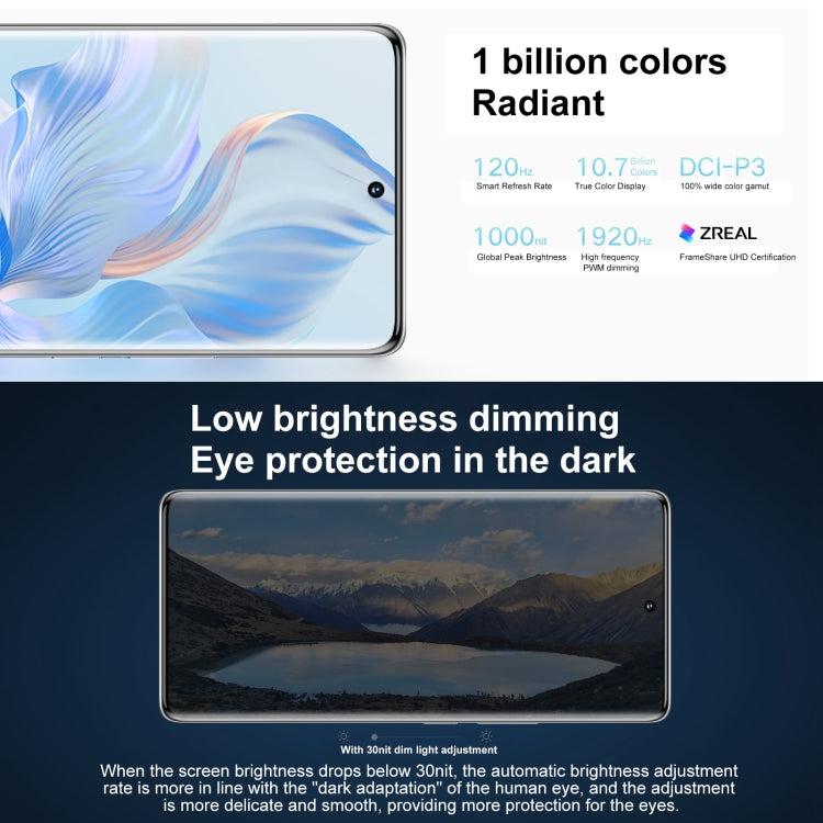 Triple Back Cameras, Screen Fingerprint Identification, 6.67 inch Magic UI 7.0 Qualcomm Snapdragon 782G Octa Core up to  2.7GHz, Network: 5G, OTG, NFC, Not Support Google Play, Honor 80 5G, 8GB+256GB