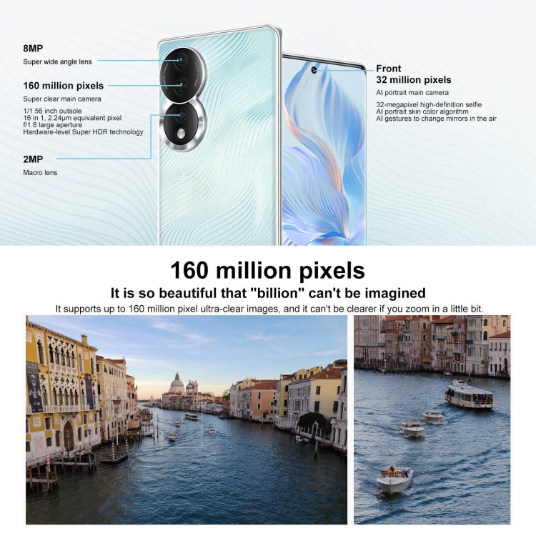 Triple Back Cameras, Screen Fingerprint Identification, 6.67 inch Magic UI 7.0 Qualcomm Snapdragon 782G Octa Core up to  2.7GHz, Network: 5G, OTG, NFC, Not Support Google Play, Honor 80 5G, 8GB+256GB
