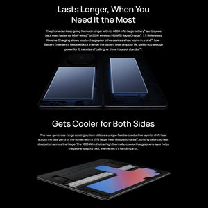 Triple Cameras, Face ID & Side Fingerprint Identification, 5060mAh Battery, 7.85 inch + 6.4 inch Screen, HarmonyOS 3.1 Snapdragon 8+ 4G Octa Core up to 3.2GHz, Network: 4G, OTG, NFC, Not Support Google Play