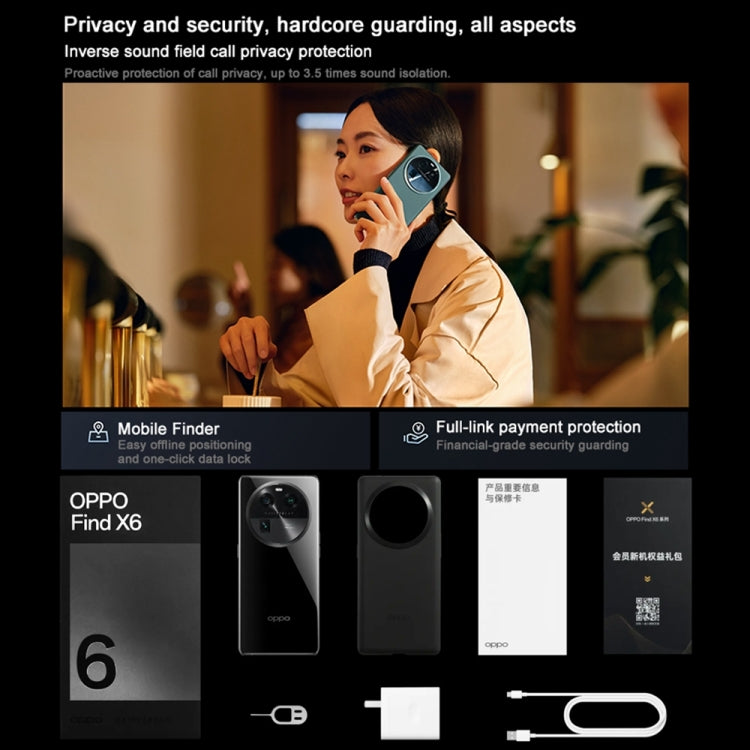 Triple Rear Cameras, 6.74 inch ColorOS 13.1 Dimensity 9200 Octa Core up to 3.05GHz, Network: 5G, Support Google Play, Find X6 12GB+256GB, 12GB+256GB