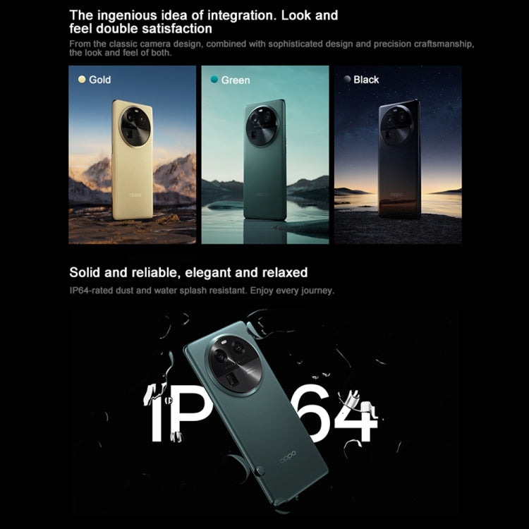 Triple Rear Cameras, 6.74 inch ColorOS 13.1 Dimensity 9200 Octa Core up to 3.05GHz, Network: 5G, Support Google Play, Find X6 12GB+256GB, 12GB+256GB