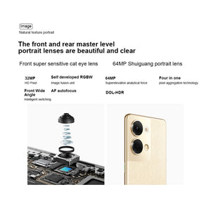 Dual Back Cameras, 6.7 inch ColorOS 13 / Android 13 Qualcomm Snapdragon 778G 5G Octa Core up to 2.4Ghz, Network: 5G, Support Google Play