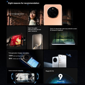Honor Magic7, 12GB+512GB, Screen Fingerprint, 6.78 inch MagicOS 9.0 / Android 15 Snapdragon 8 Elite 3nm Octa Core, Network: 5G, NFC, OTG, Not Support Google Play, 12GB+512GB
