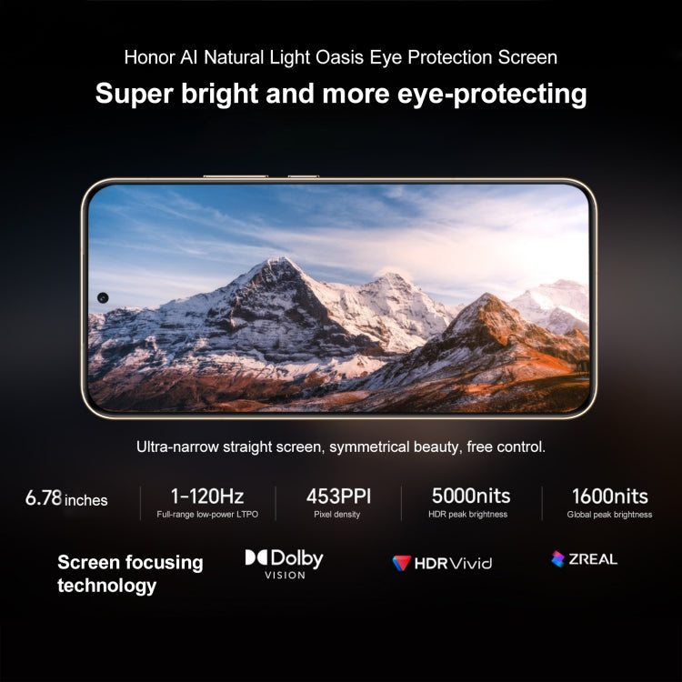 Honor Magic7, 12GB+512GB, Screen Fingerprint, 6.78 inch MagicOS 9.0 / Android 15 Snapdragon 8 Elite 3nm Octa Core, Network: 5G, NFC, OTG, Not Support Google Play, 12GB+512GB