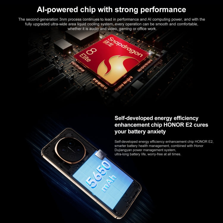 Honor Magic7, 12GB+512GB, Screen Fingerprint, 6.78 inch MagicOS 9.0 / Android 15 Snapdragon 8 Elite 3nm Octa Core, Network: 5G, NFC, OTG, Not Support Google Play, 12GB+512GB