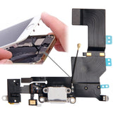 Original Version Tail Connector Charger Flex Cable + Headphone Audio Jack Ribbon Flex Cable for iPhone 5S, For iPhone 5S