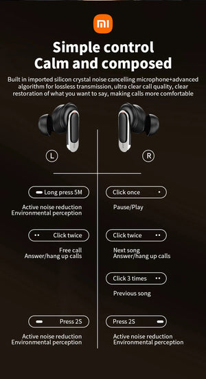 XIAOMI V8 Pro ANC Wireless Earphones Bluetooth 5.3 Headphones TWS Earbuds Sports Waterproof Headset With Mic For Android iOS
