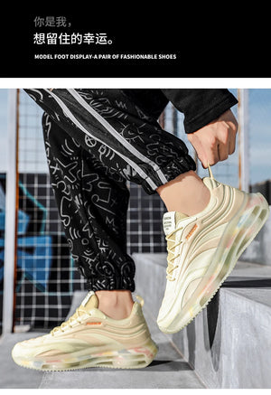 Korean low-top men's casual shoes popcorn mesh sports running shoes