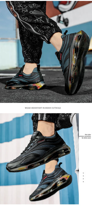 Korean low-top men's casual shoes popcorn mesh sports running shoes