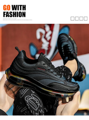 Korean low-top men's casual shoes popcorn mesh sports running shoes