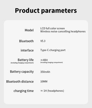 XIAOMI V8 Pro ANC Wireless Earphones Bluetooth 5.3 Headphones TWS Earbuds Sports Waterproof Headset With Mic For Android iOS