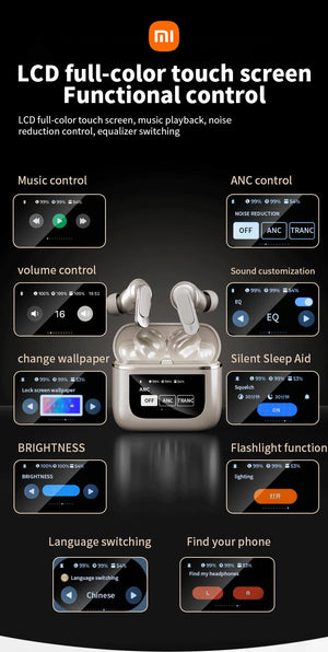 XIAOMI V8 Pro ANC Wireless Earphones Bluetooth 5.3 Headphones TWS Earbuds Sports Waterproof Headset With Mic For Android iOS