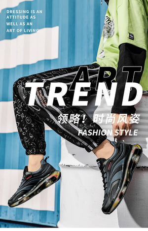 Korean low-top men's casual shoes popcorn mesh sports running shoes