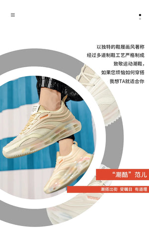 Korean low-top men's casual shoes popcorn mesh sports running shoes